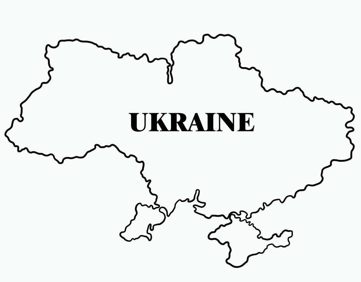 Doodle freehand drawing of Ukraine map. vector