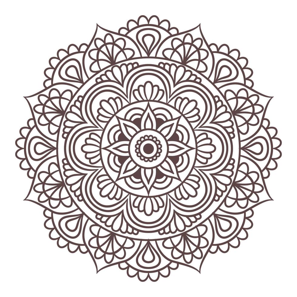 patrón de ornamento redondo de mandala étnico vector