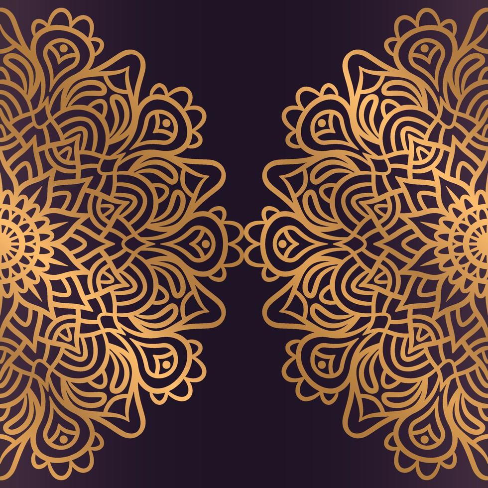 Luxury mandala background With Golden Arabesque vector