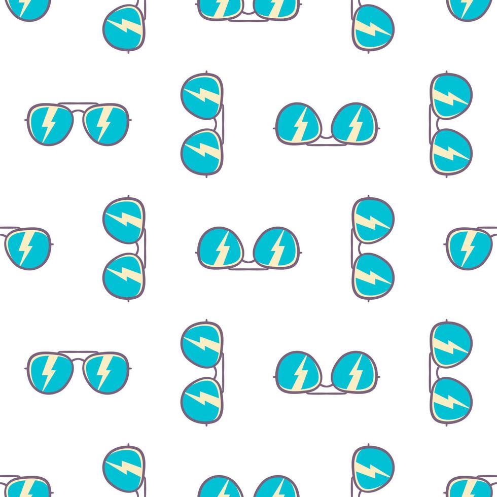 Seamless pattern background sunglasses with color vector