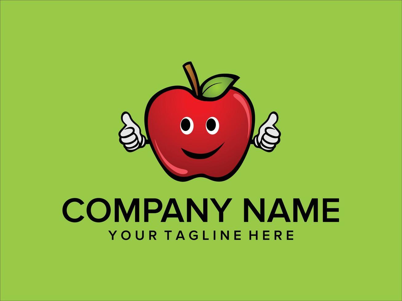 logotipo de fruta de manzana fresca y atractiva vector