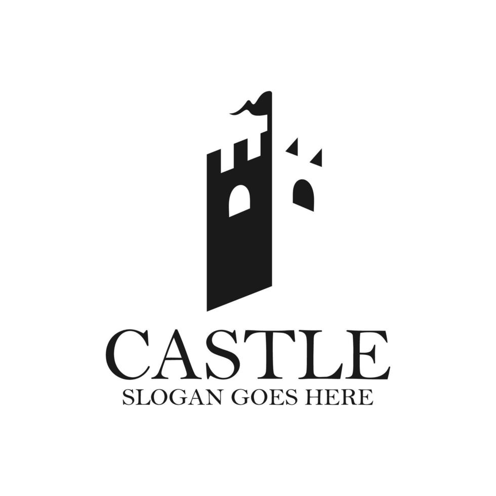 plantilla de diseño de icono de logotipo de castillo.ilustración vectorial vector