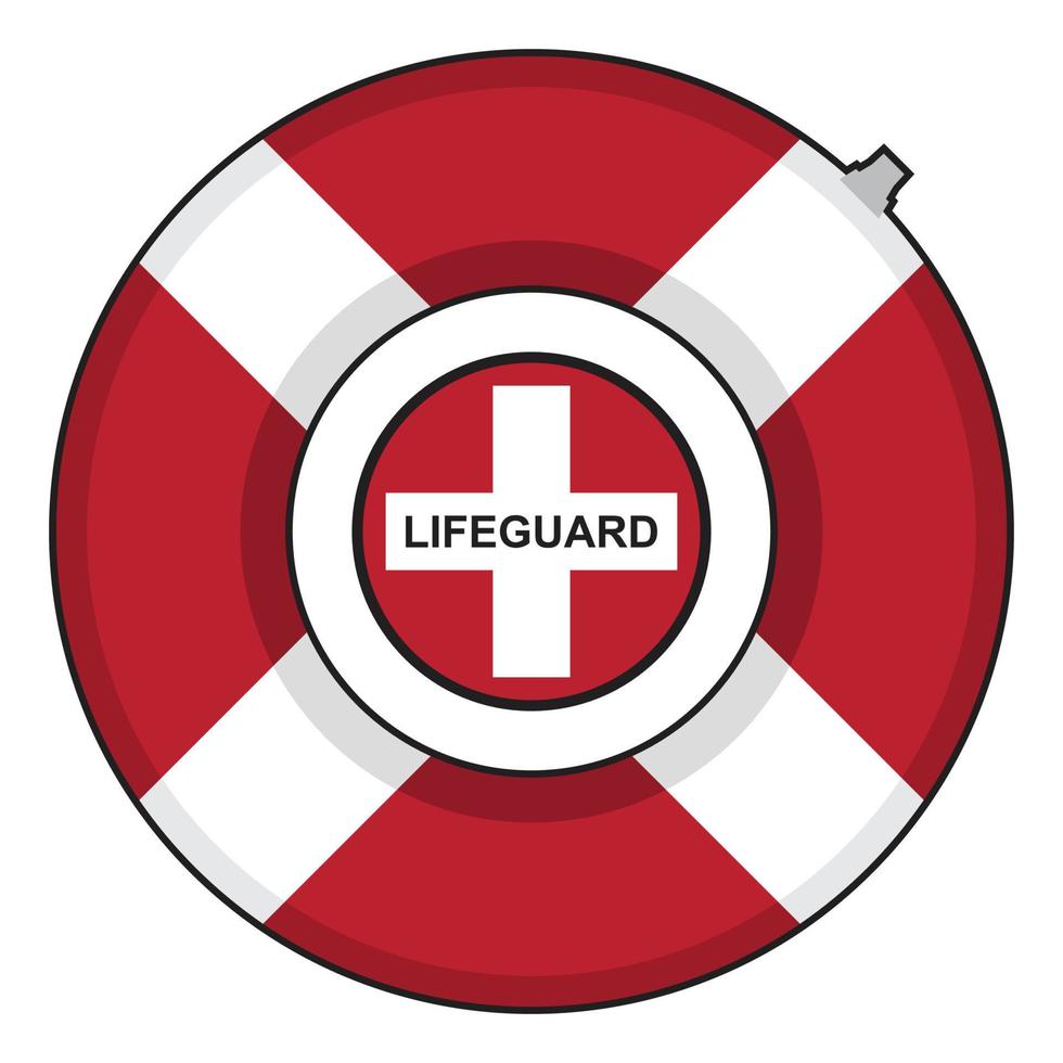 Lifebuoy symbol for beach life guards vector