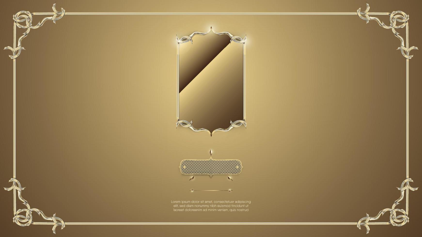 Gold royal Frame for Image Premium Vector