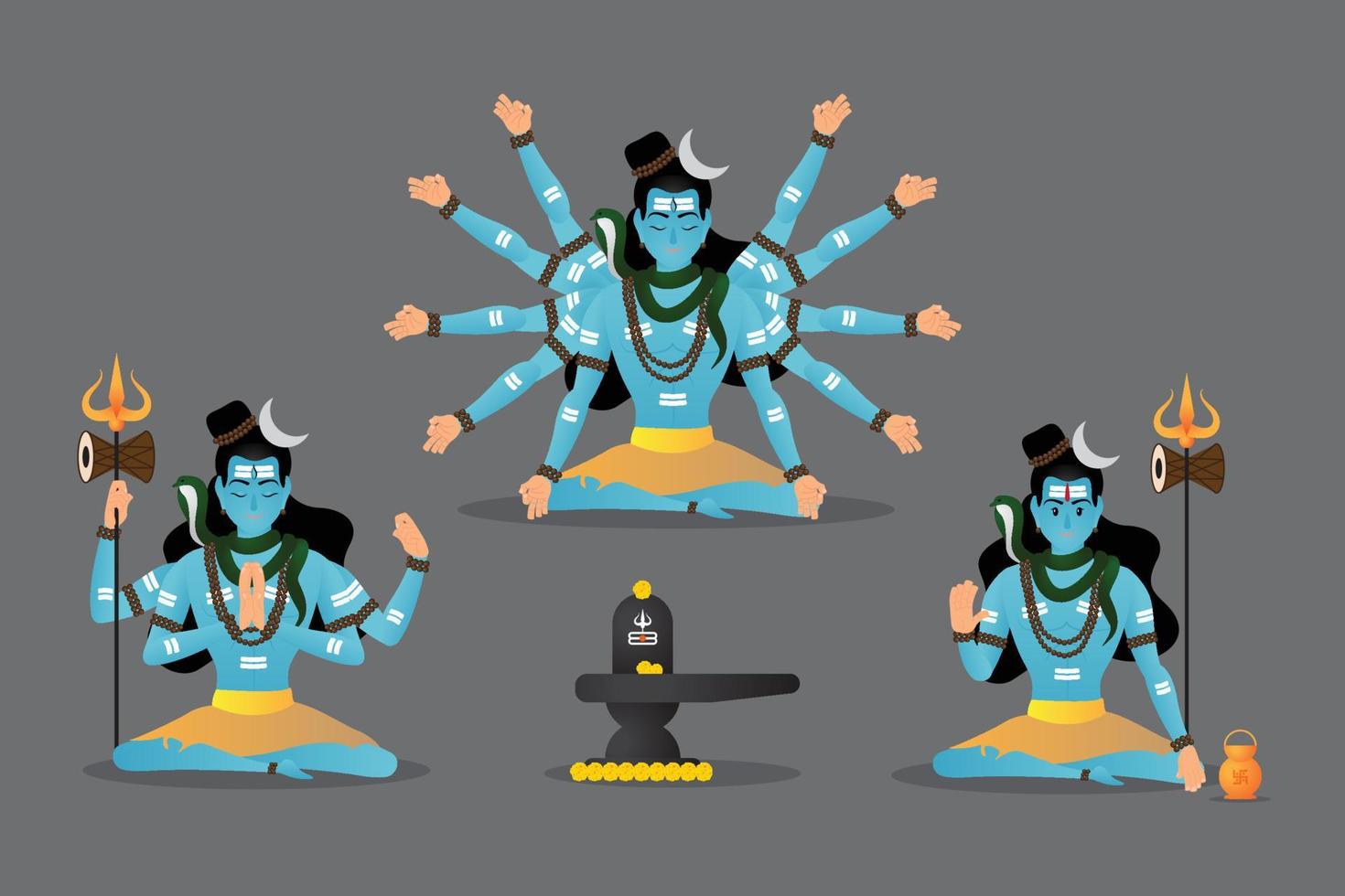 ilustración vectorial de feliz mahashivratri, señor shiva, shivratri vector