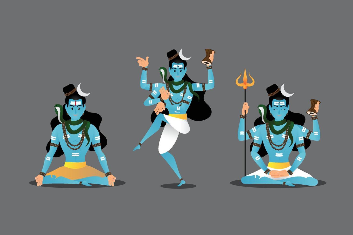 ilustración vectorial de feliz mahashivratri, señor shiva, shivratri vector