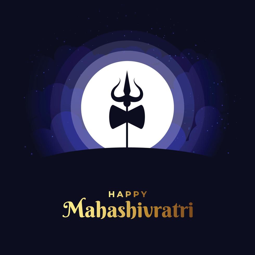 Vector illustration of Happy Mahashivratri, lord shiva, shivratri