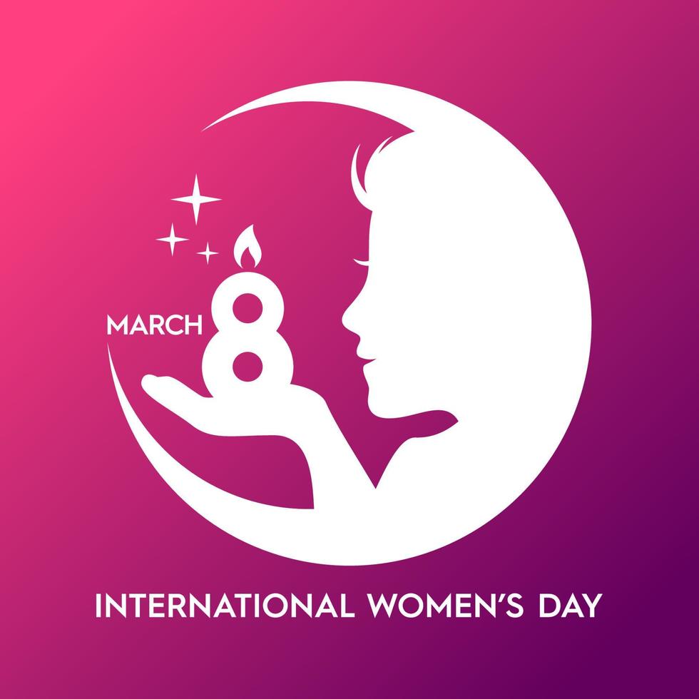 International women's day pink background Vector