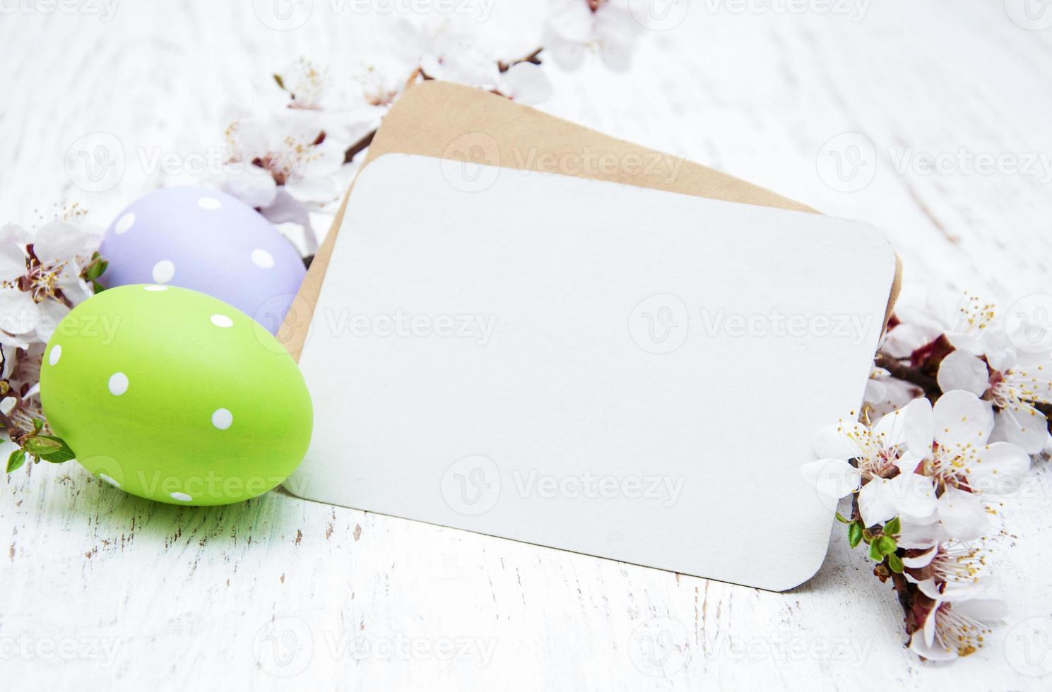 tarjeta de felicitación de pascua foto