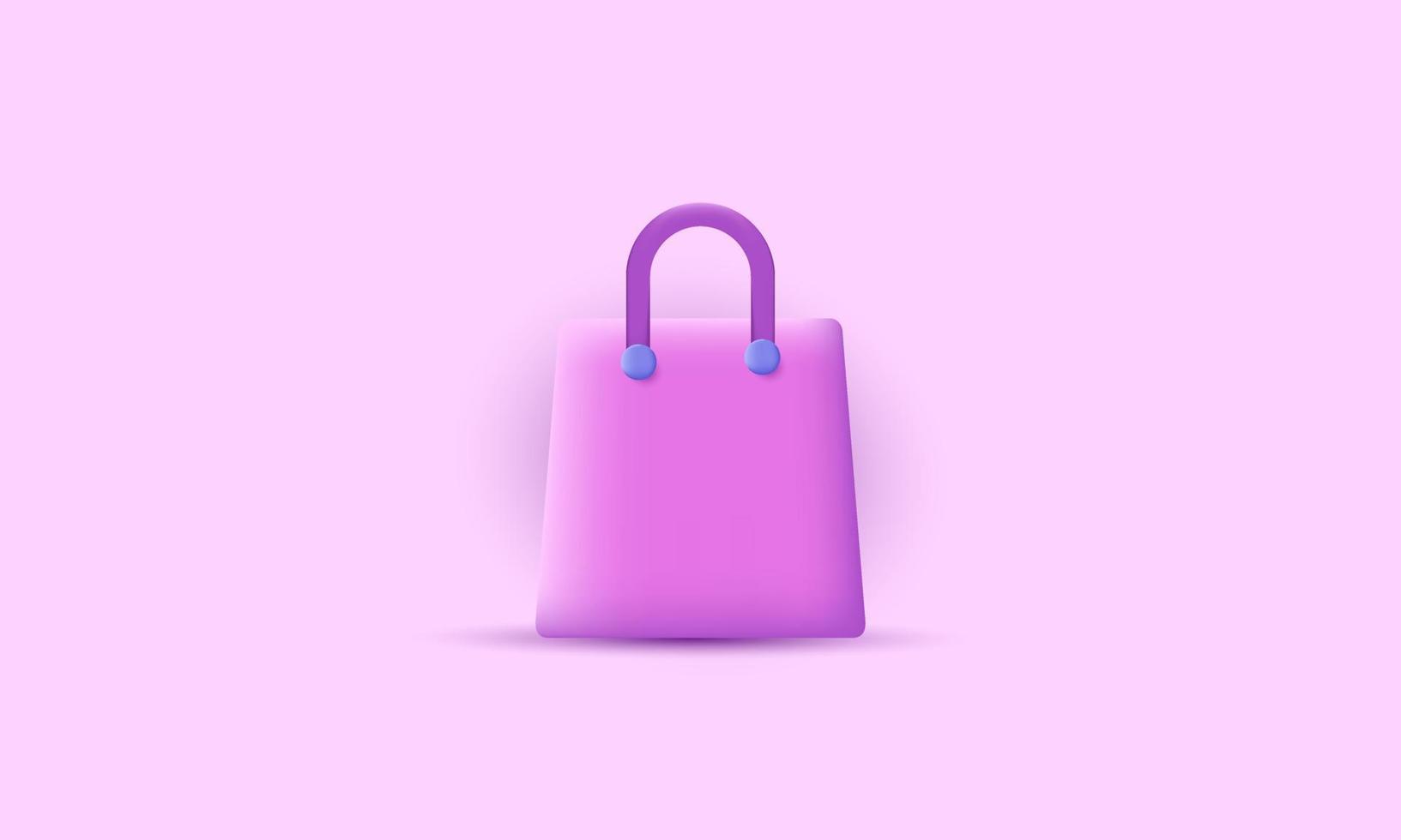 vector creativo 3d bolso de compras bolso venta descuento promoción