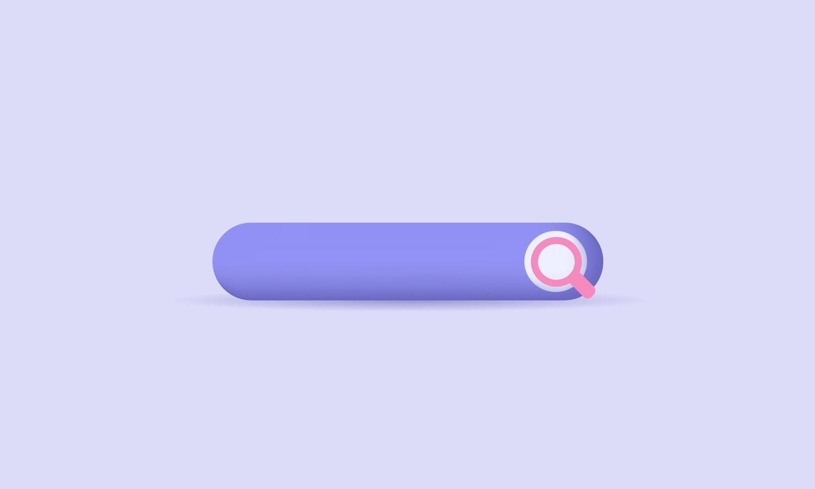 creative 3d design minimal blank search bar on pastel vector