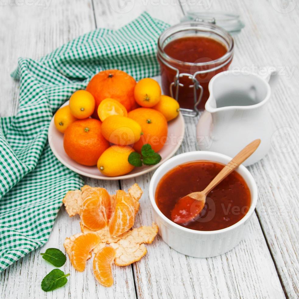 Delicious mandarine  jam photo