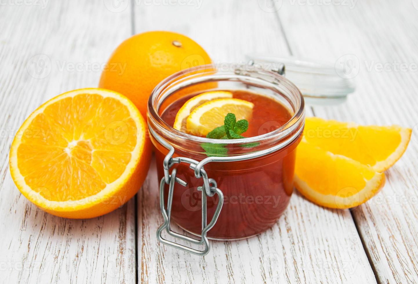 Delicious orange jam photo