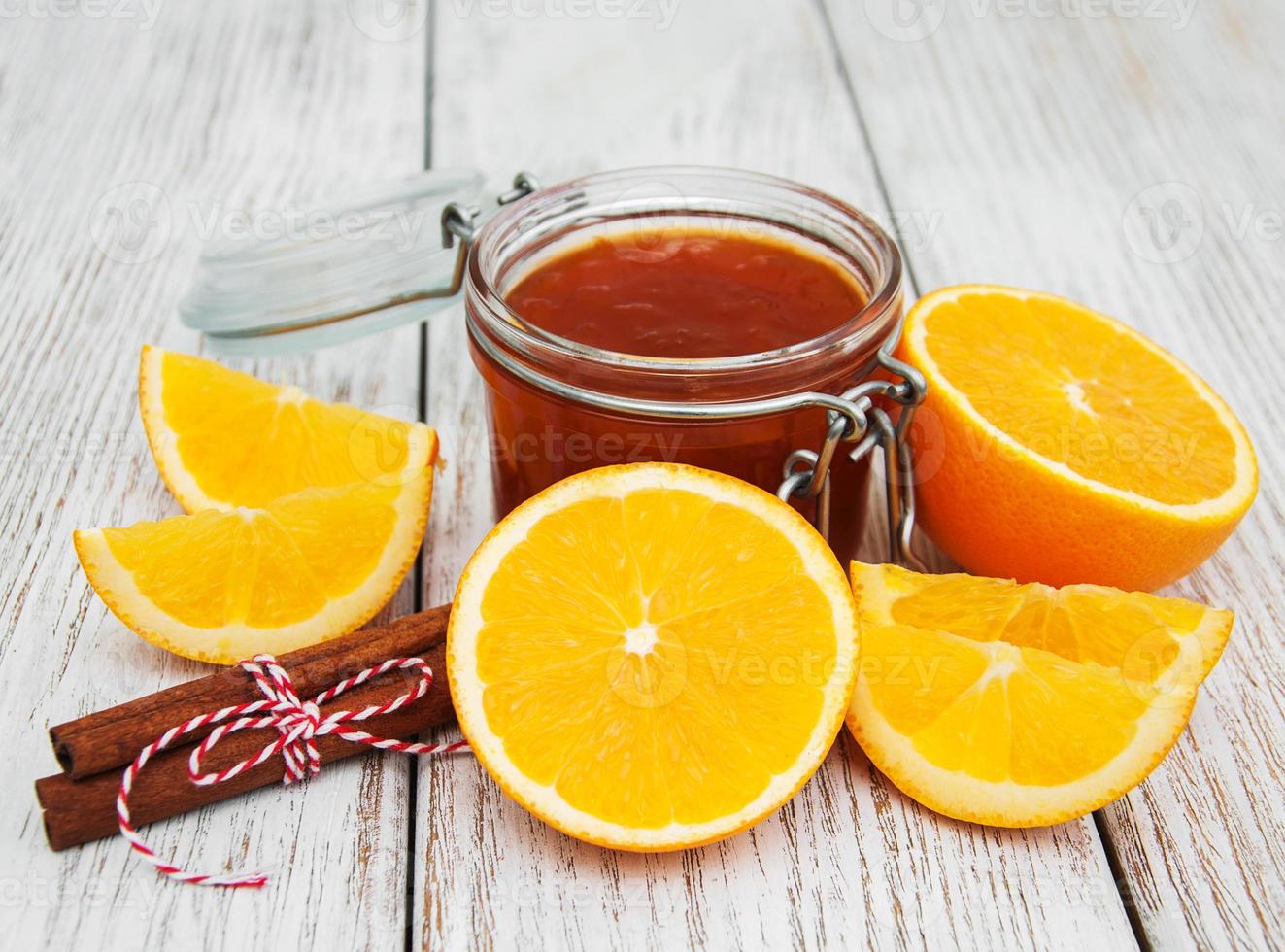 Delicious orange jam photo