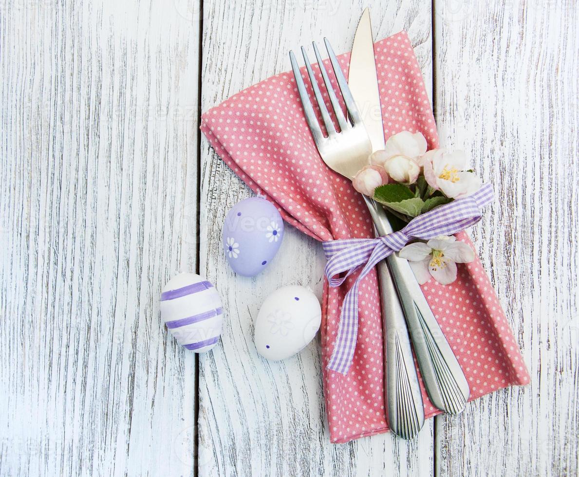 easter table setting photo