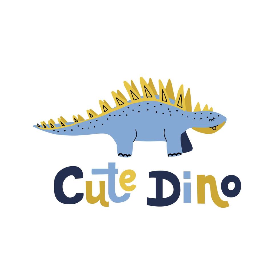 linda cita con letras de dino.impresión dibujada a mano plana vectorial con dino estegosaurio durmiendo con huevo. personaje de vector de color de niño dinosaurio. esbozar ilustración de dibujos animados aislados para juegos de niños, camisetas, textiles