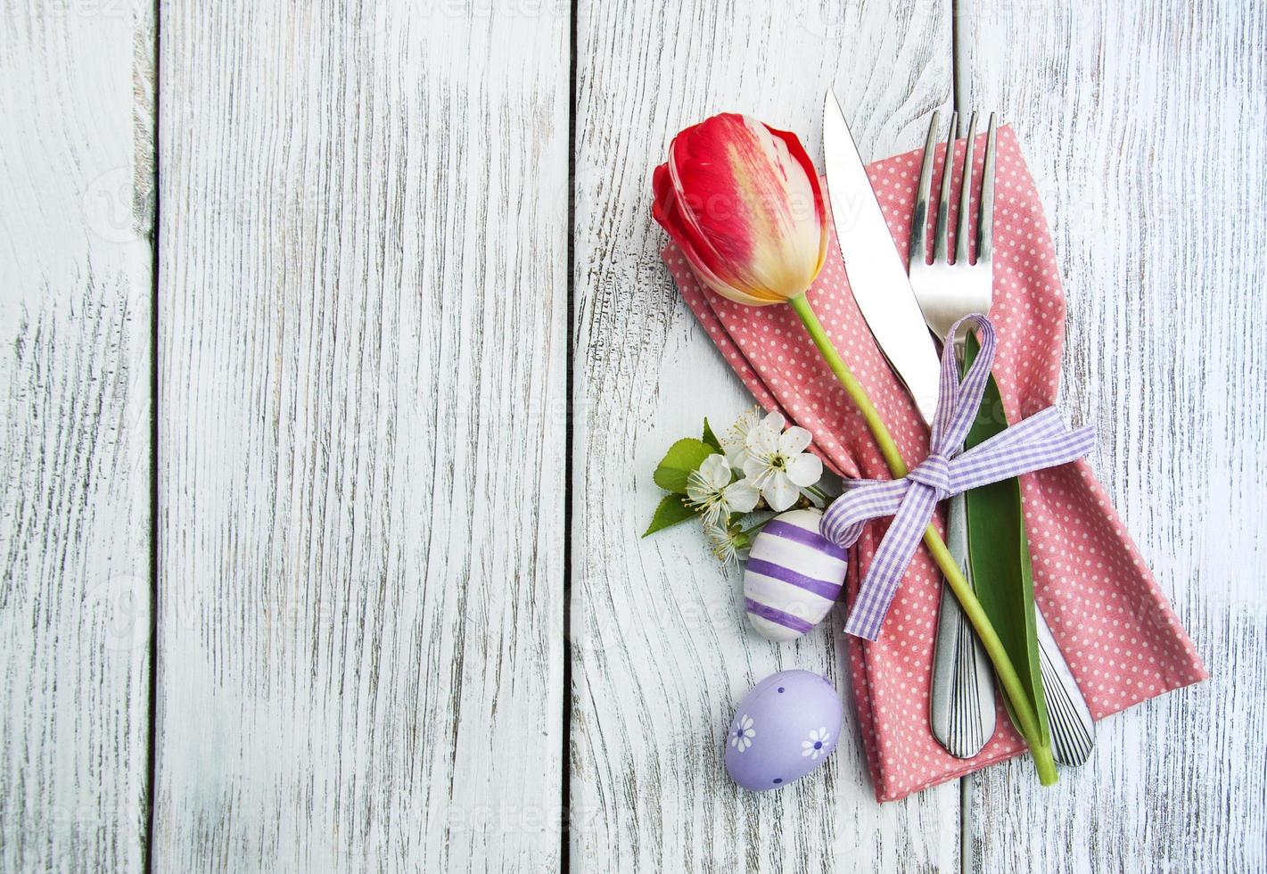 easter table setting photo