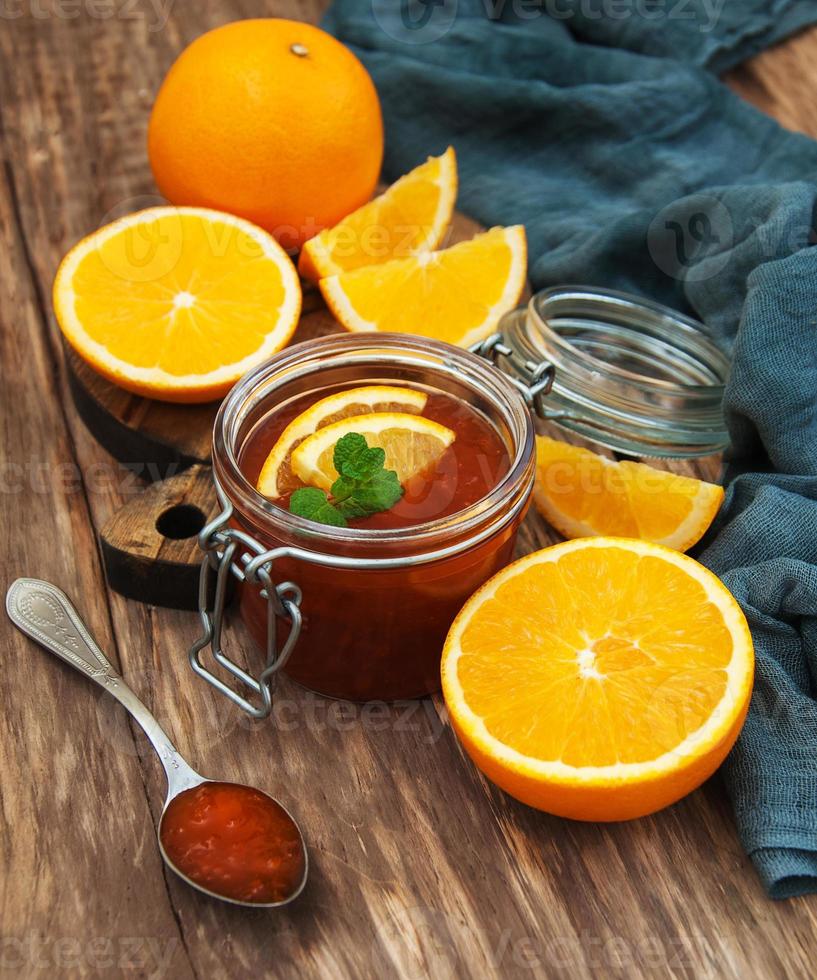Delicious orange jam photo