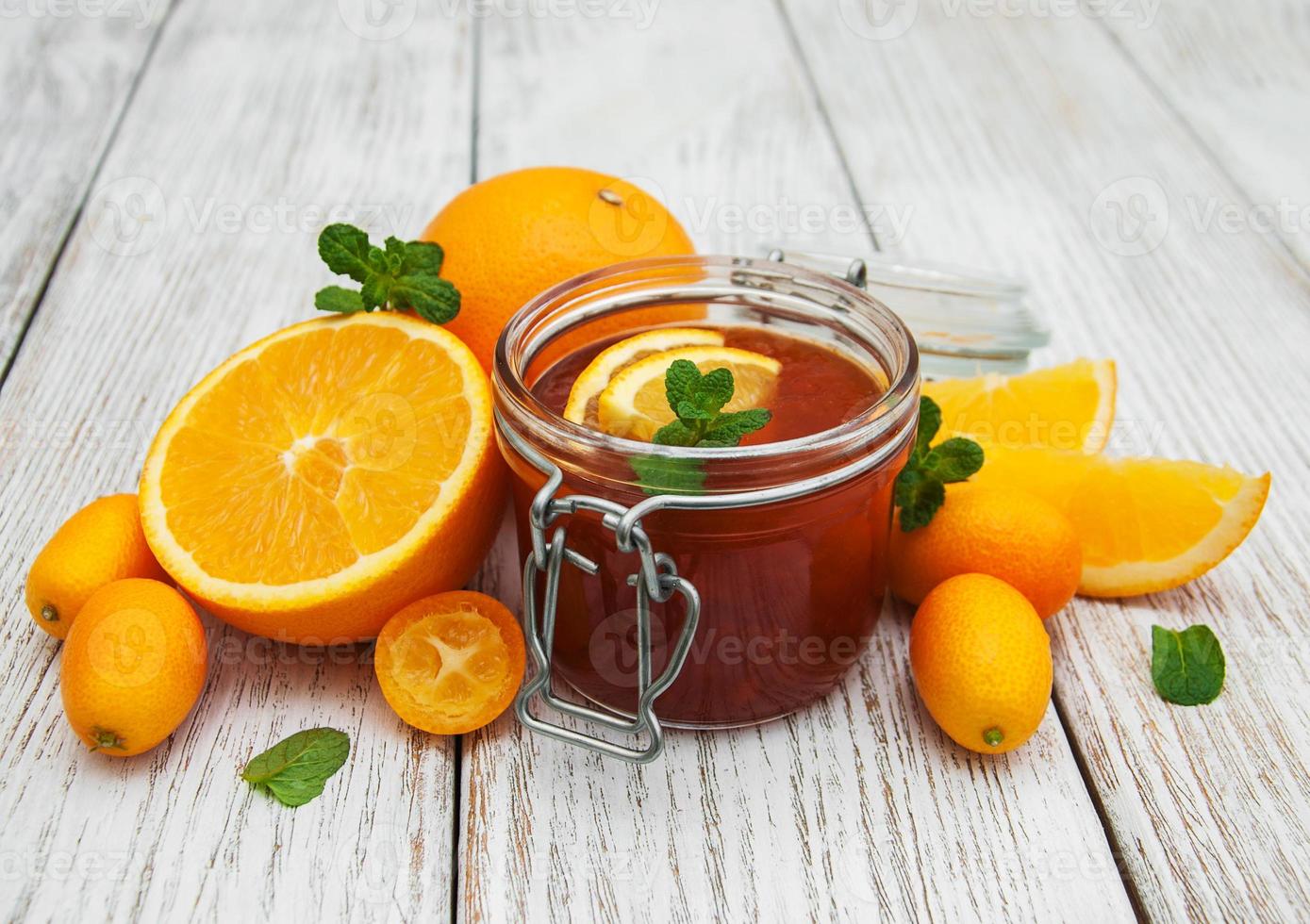 Delicious orange jam photo