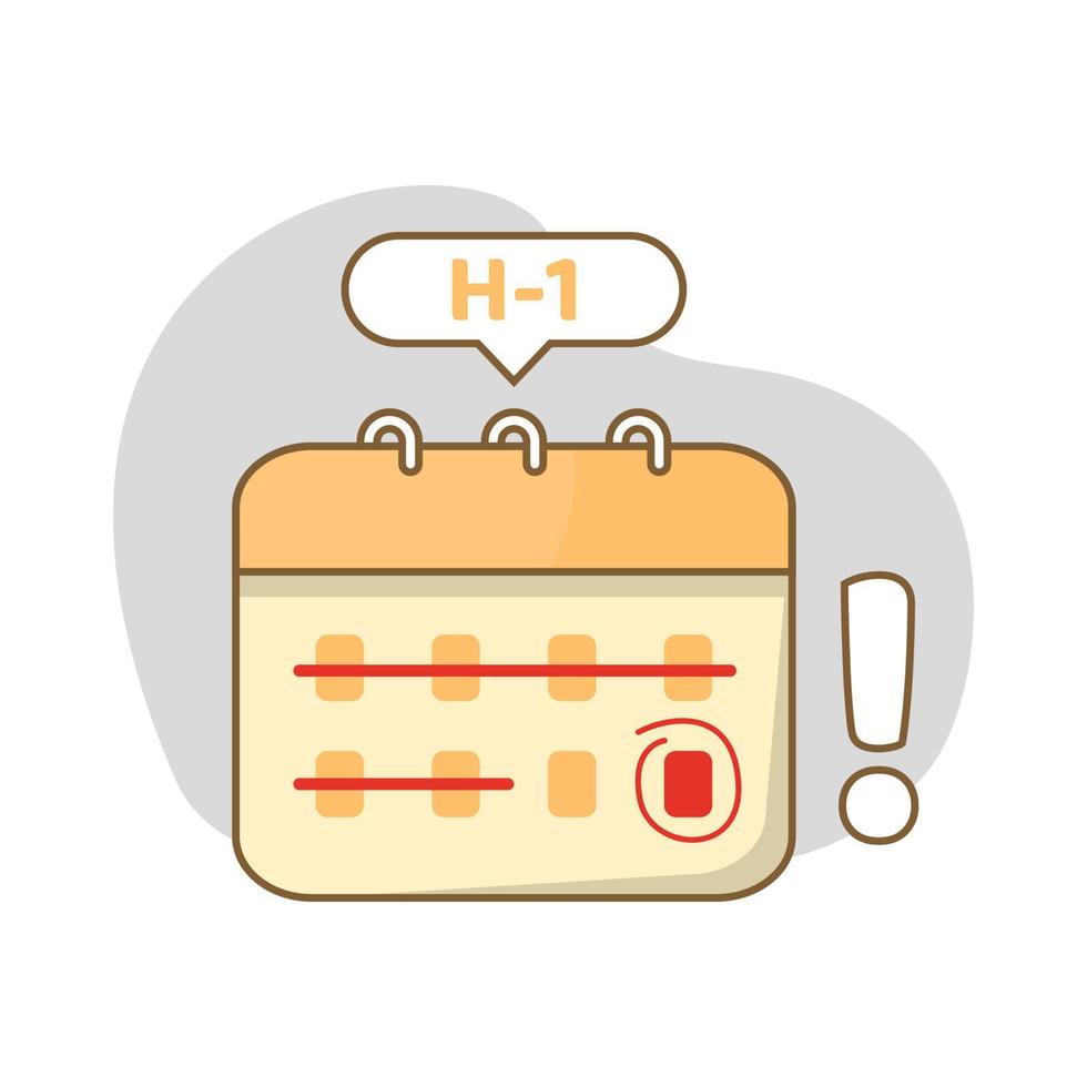 h-1, day countdown concept illustration flat design vector eps10. modern graphic element for landing page, empty state ui, infographic, icon