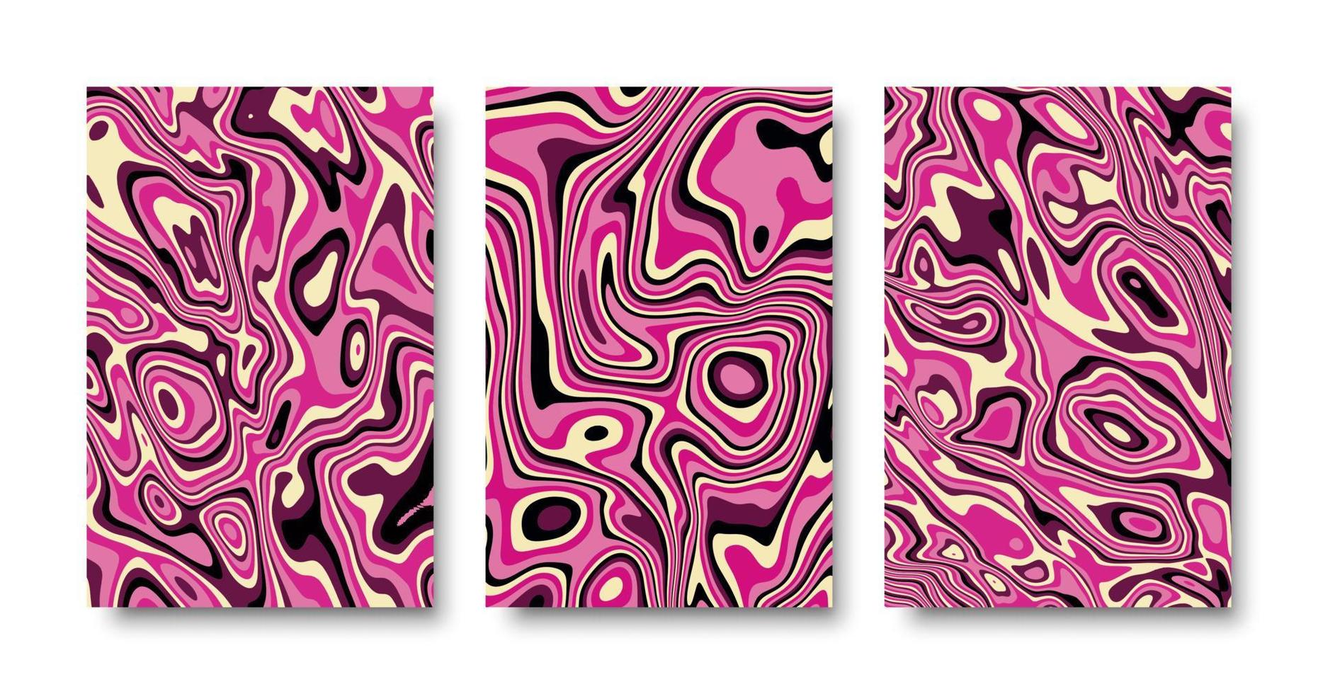 conjunto de fondo de cubierta colorida abstracta vector