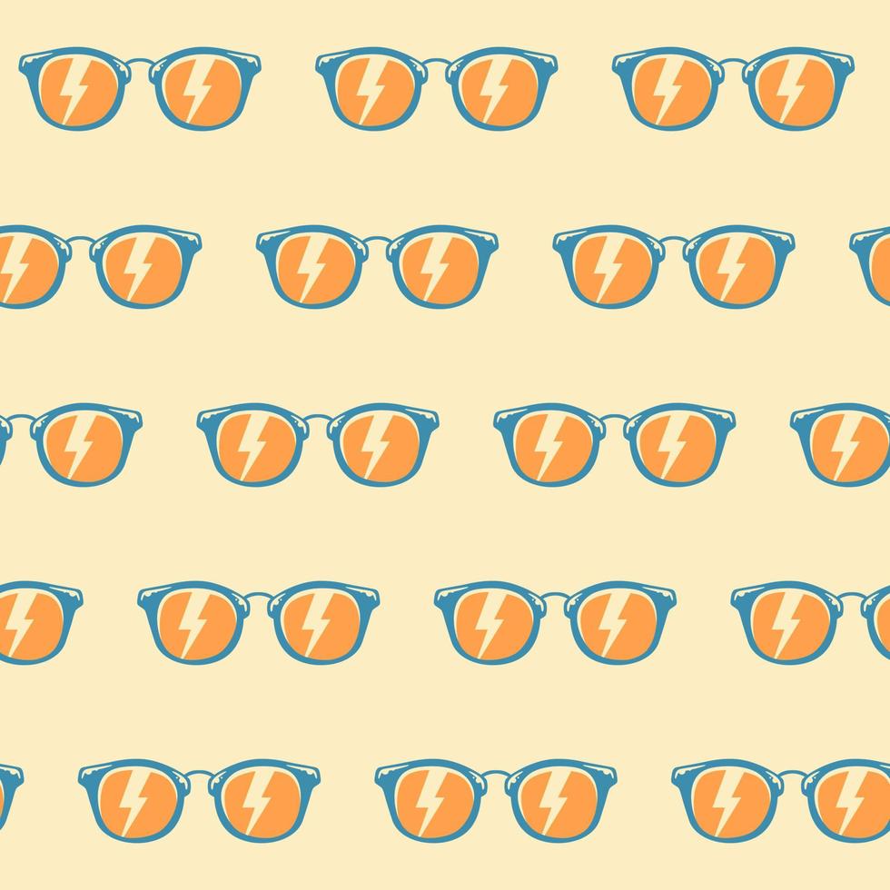 Seamless pattern background sunglasses with color vector