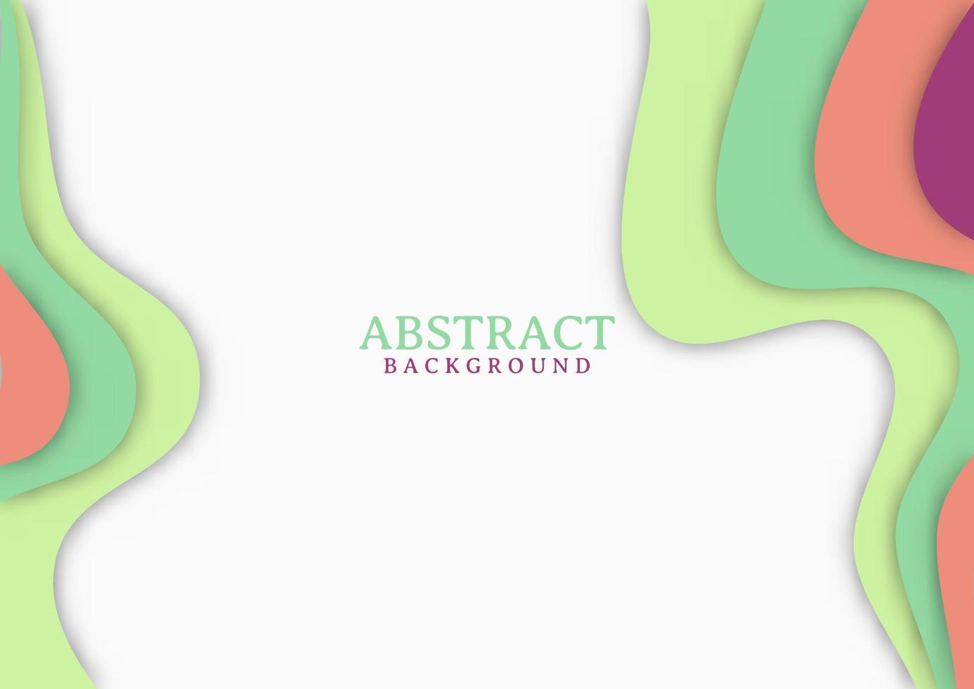 Abstract modern background design with wavy shapes vector