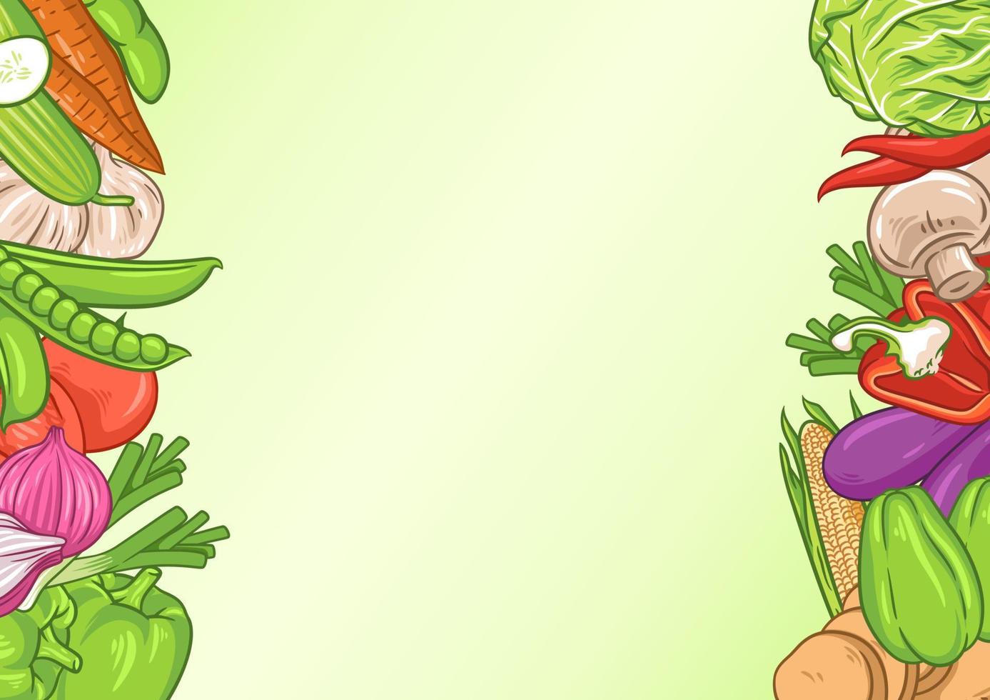 Vegetables background with text space vector