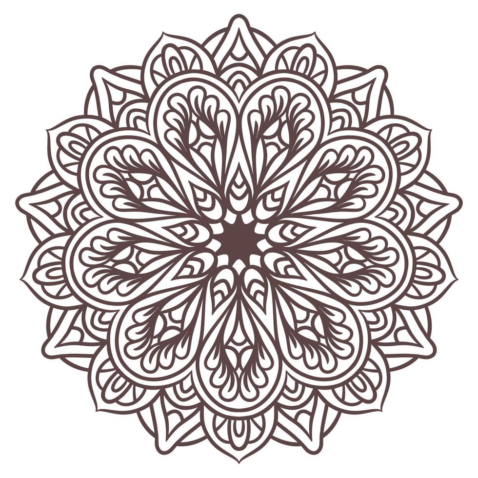 patrón de ornamento redondo de mandala étnico vector