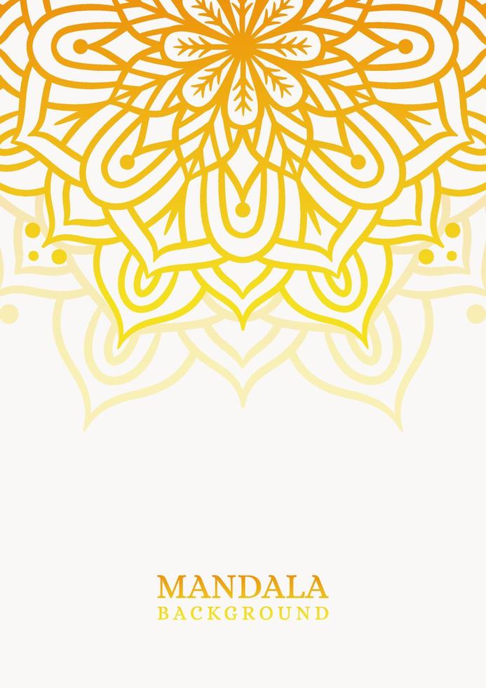 Mandala round ornament background with gradient vector