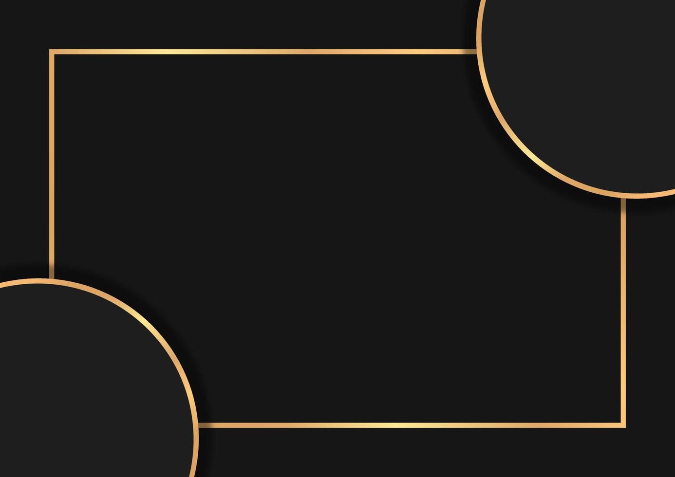 Luxury dark abstract background with golden lines vector