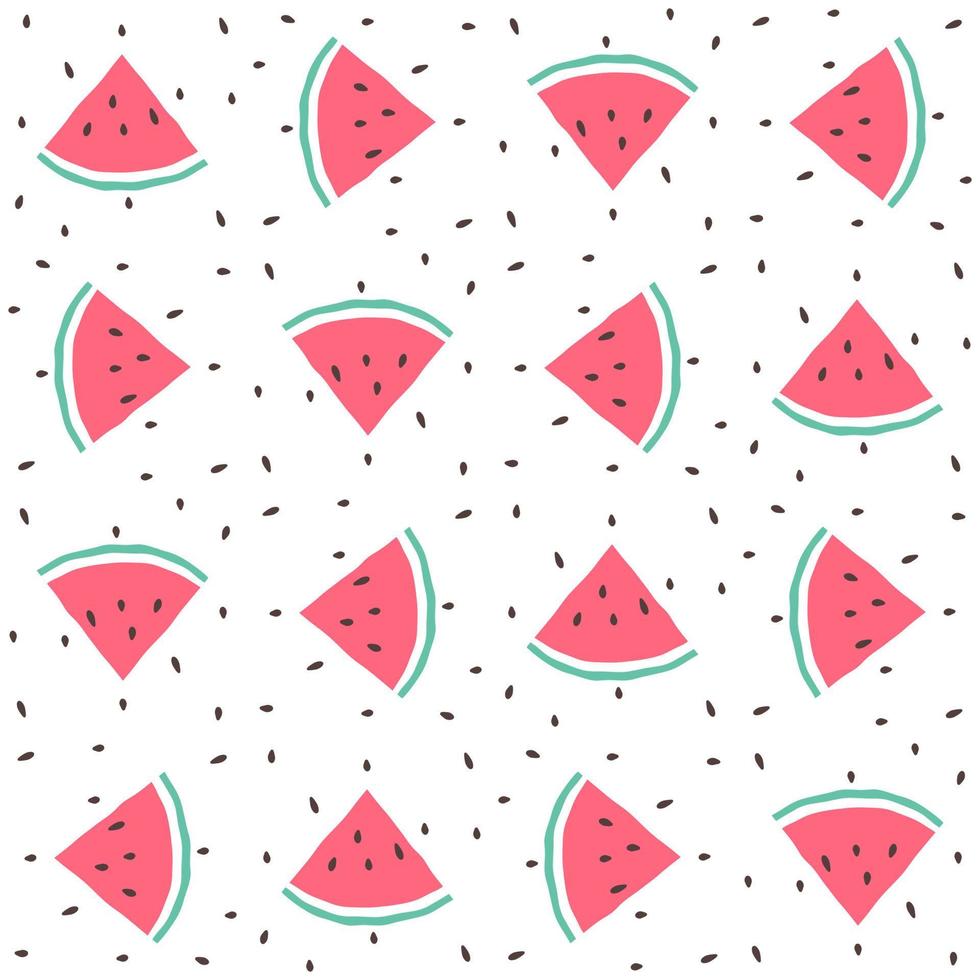 Watermelon seamless pattern background design vector