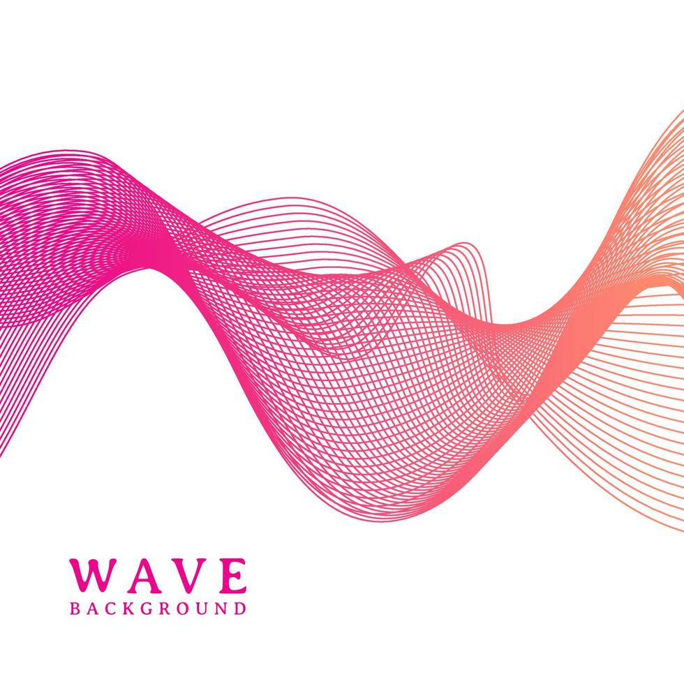 abstract colorful wavy line flowing background vector