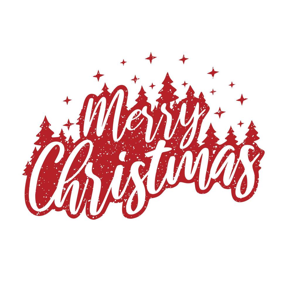 Merry christmas and happy new year lettering background vector