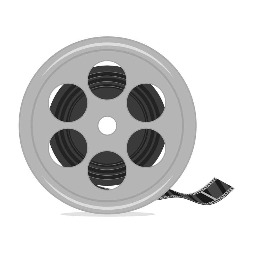 Film reel. The concept of watching movies. Flat illustration. vector