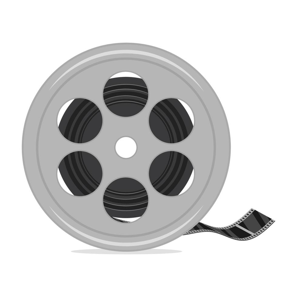 Movie film reel on white 658656 Vector Art at Vecteezy