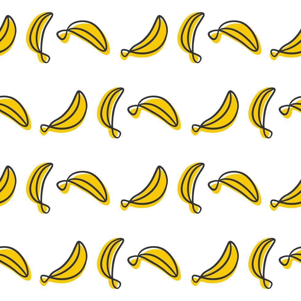 Banana fruit vector seamless pattern, Bright and juicy seamless pattern