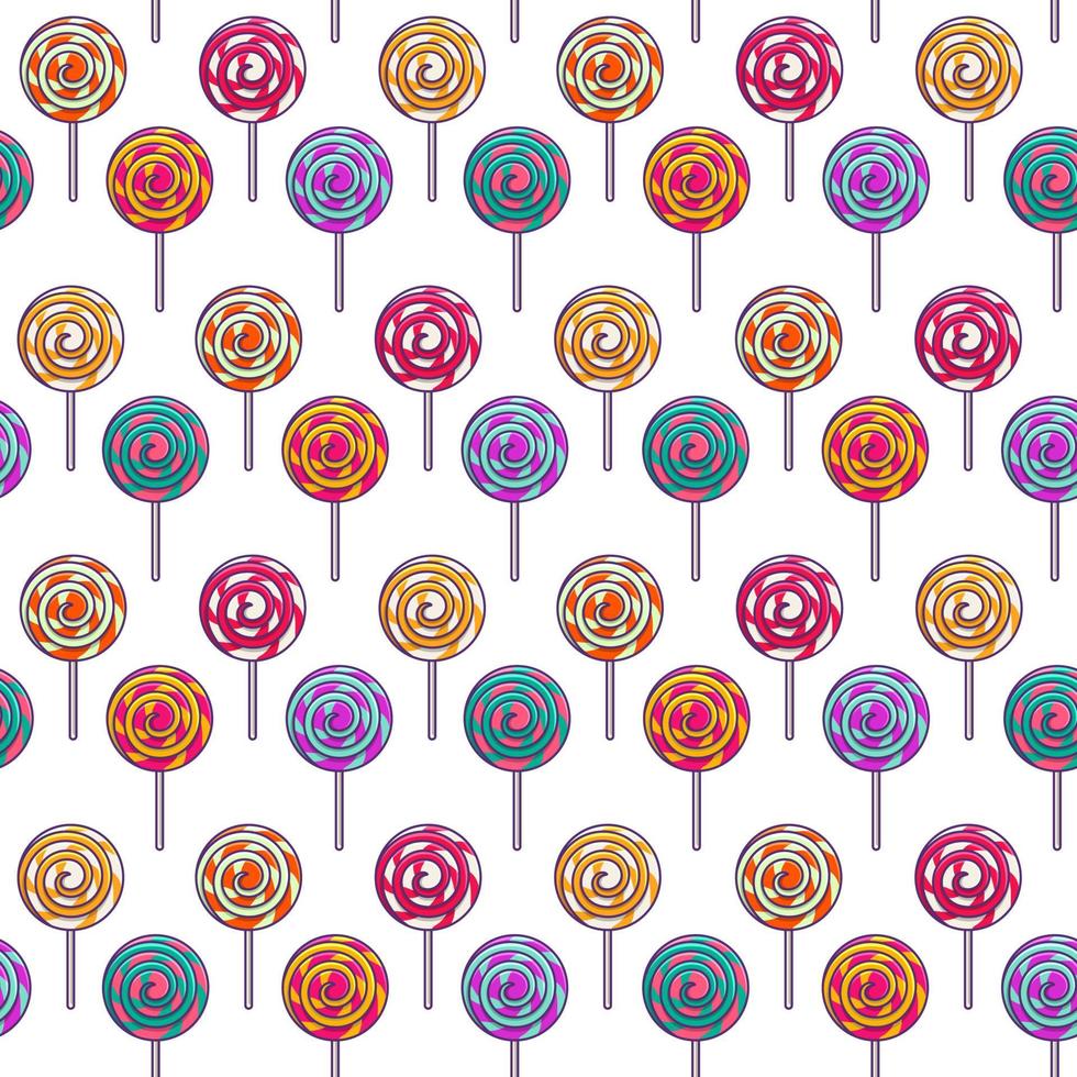 Lollipops Seamless Pattern vector