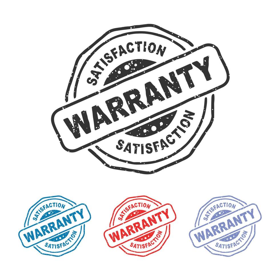 Warranty Rubber Stamp. Warranty Stamp Seal, Warranty Vintage Rubber Stamp vector