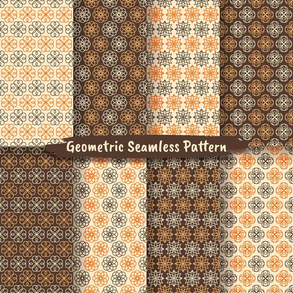 Collection of Geometric Seamless Pattern vector