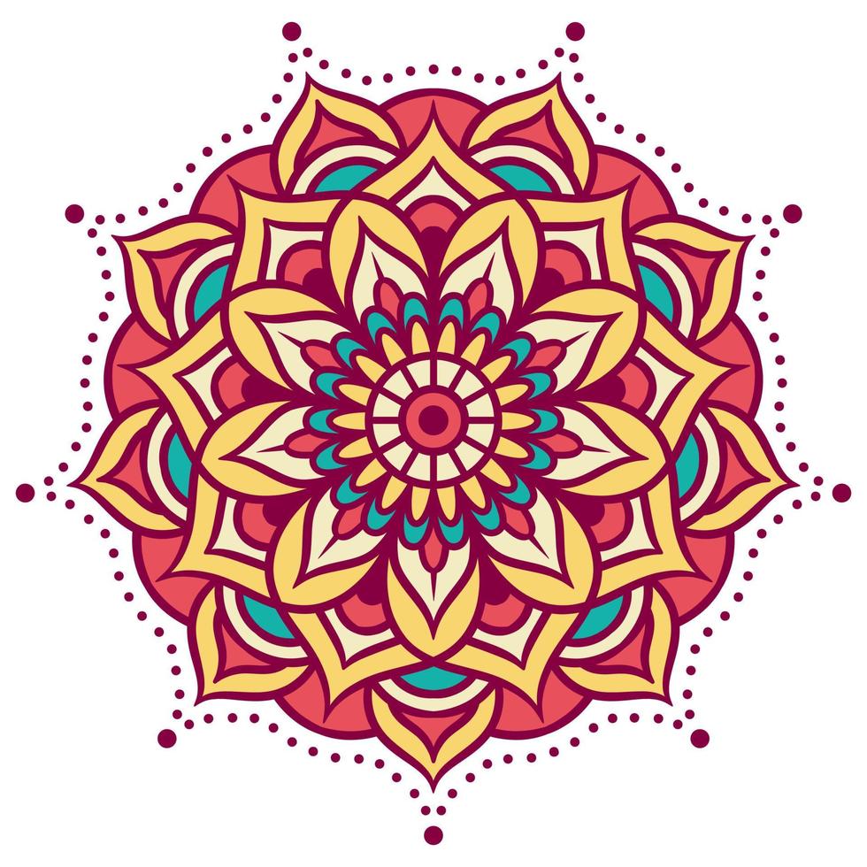 Ethnic Mandala Round Ornament Pattern vector
