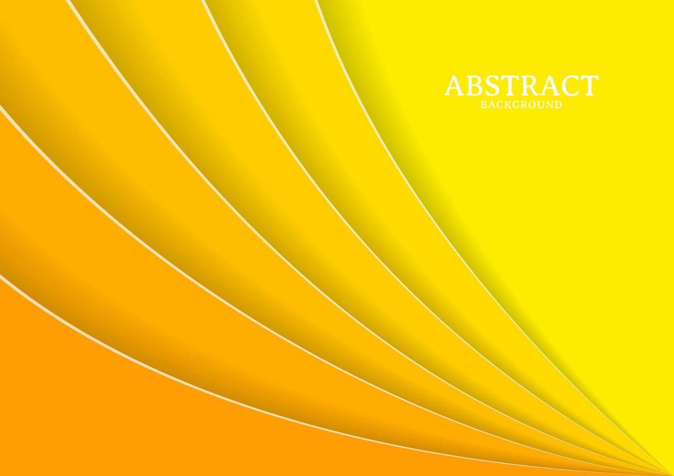 Abstract modern yellow papercut background concept vector