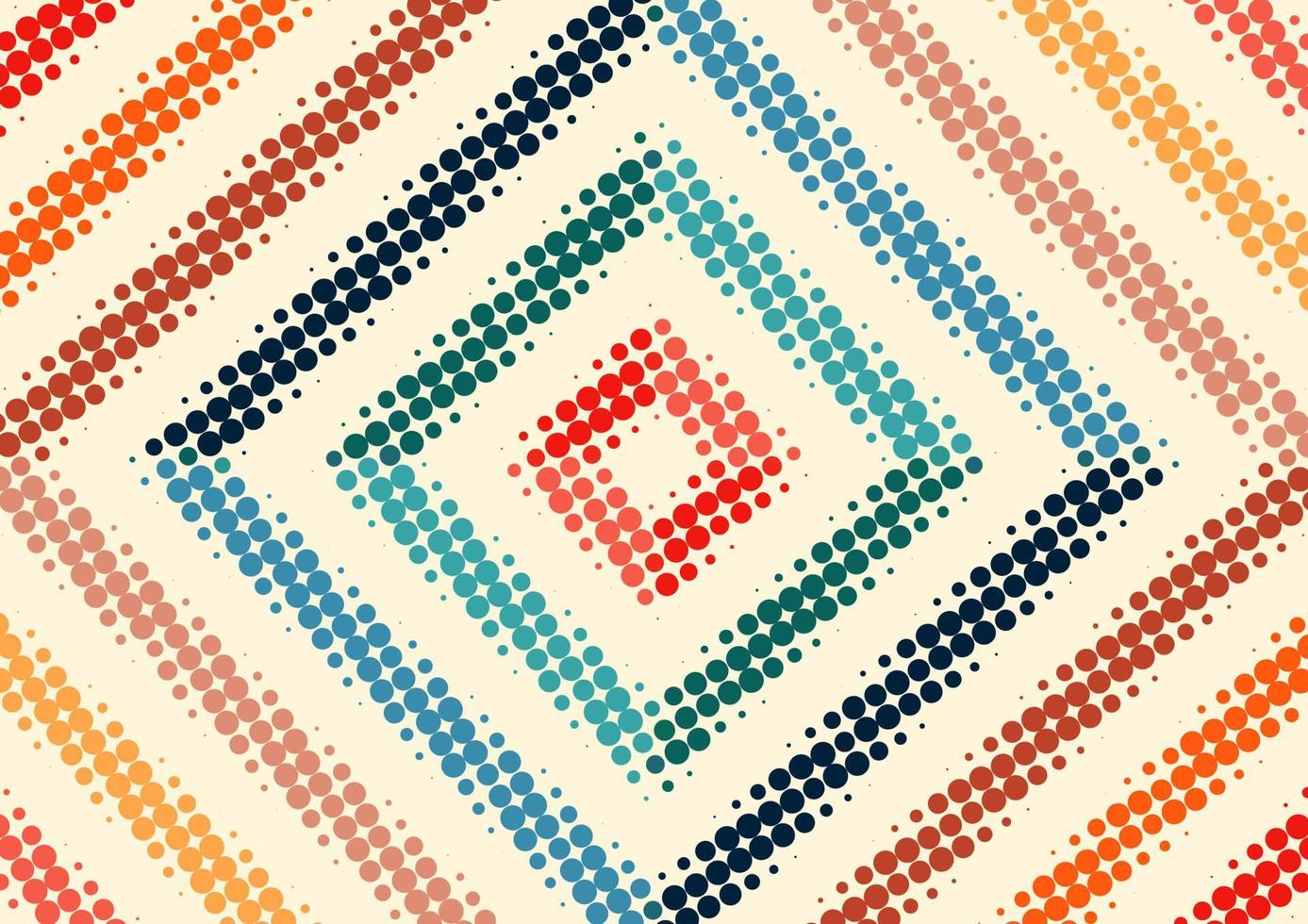 Vintage retro colorful with halftone dots background vector