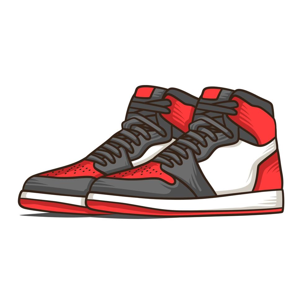 Sports basketball shoes design vector illustration