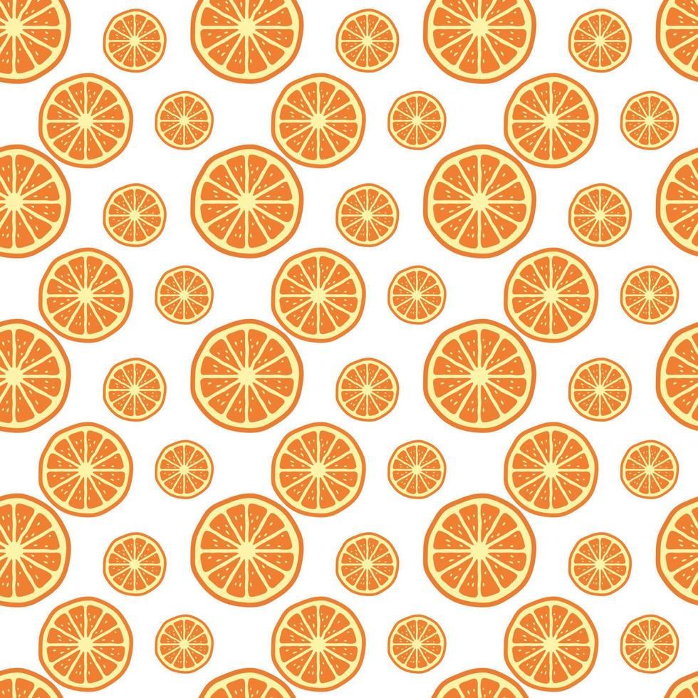 Orange Fruit Seamless Pattern Texture vector