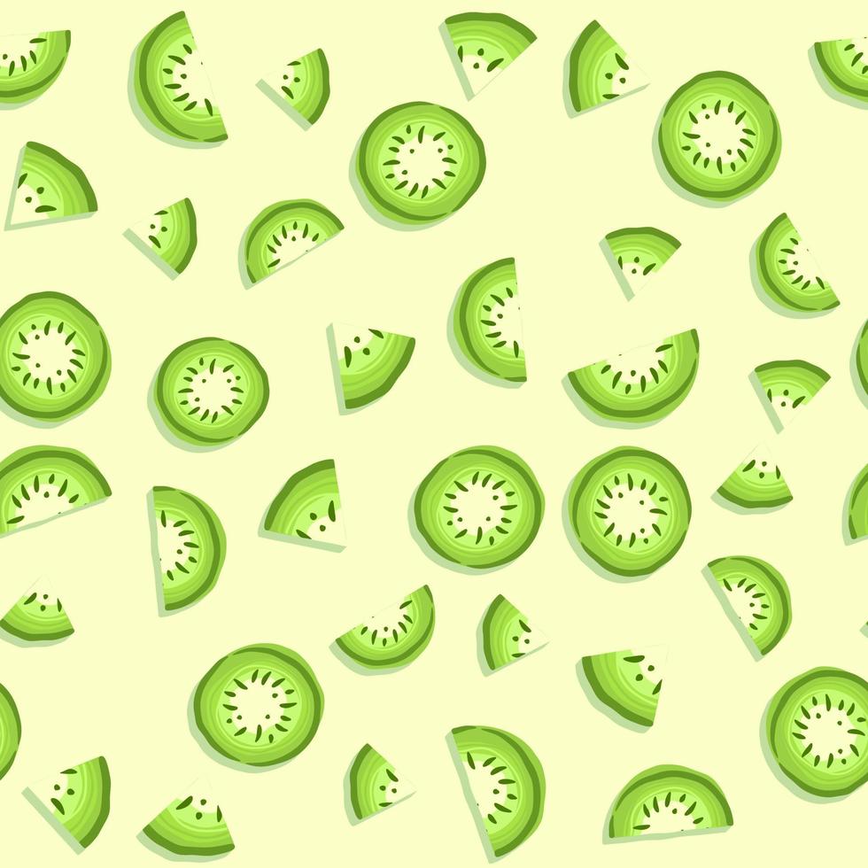 patrón sin costuras con fondo de fruta de kiwi vector