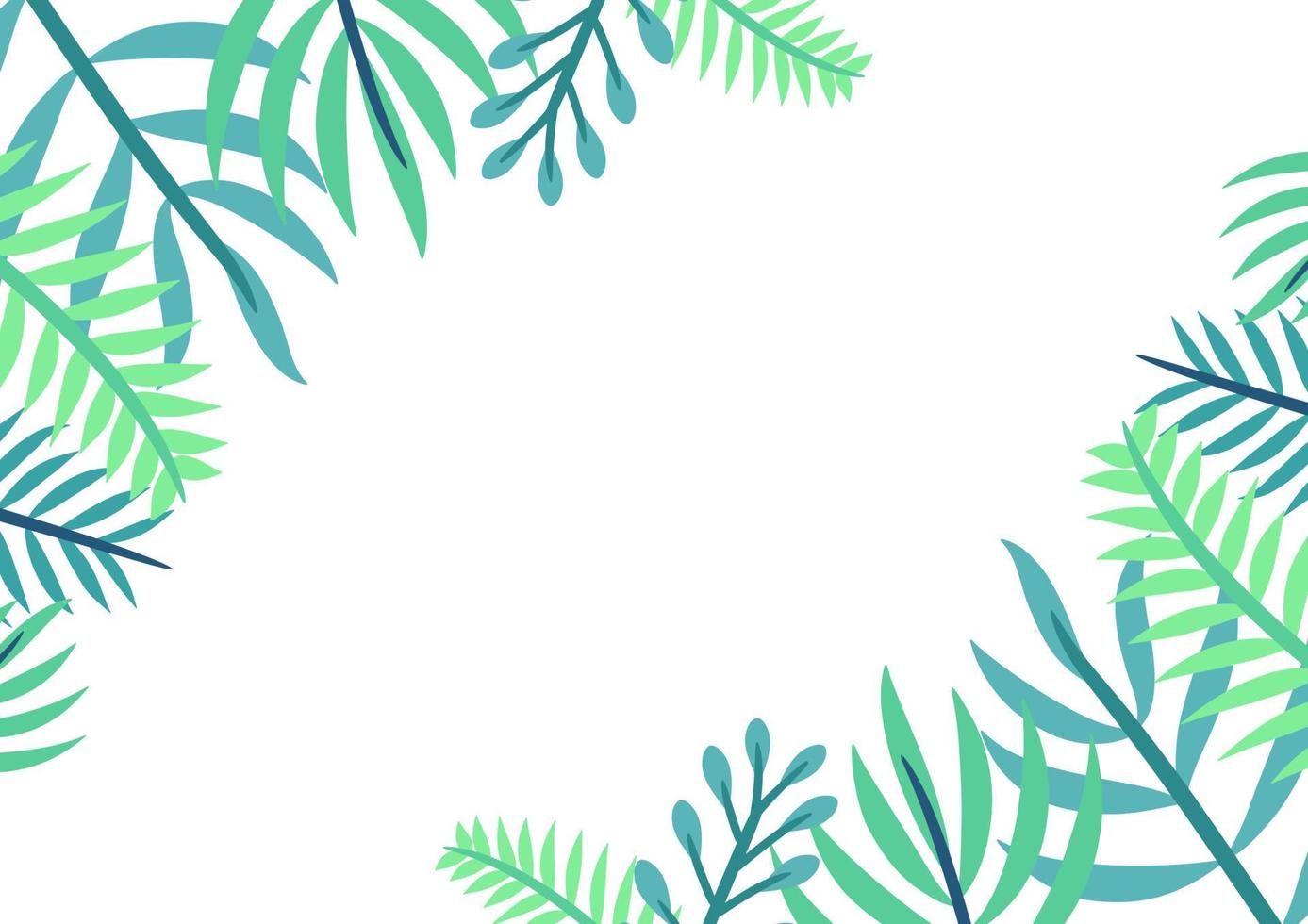 Modern tropical leaves background design vector