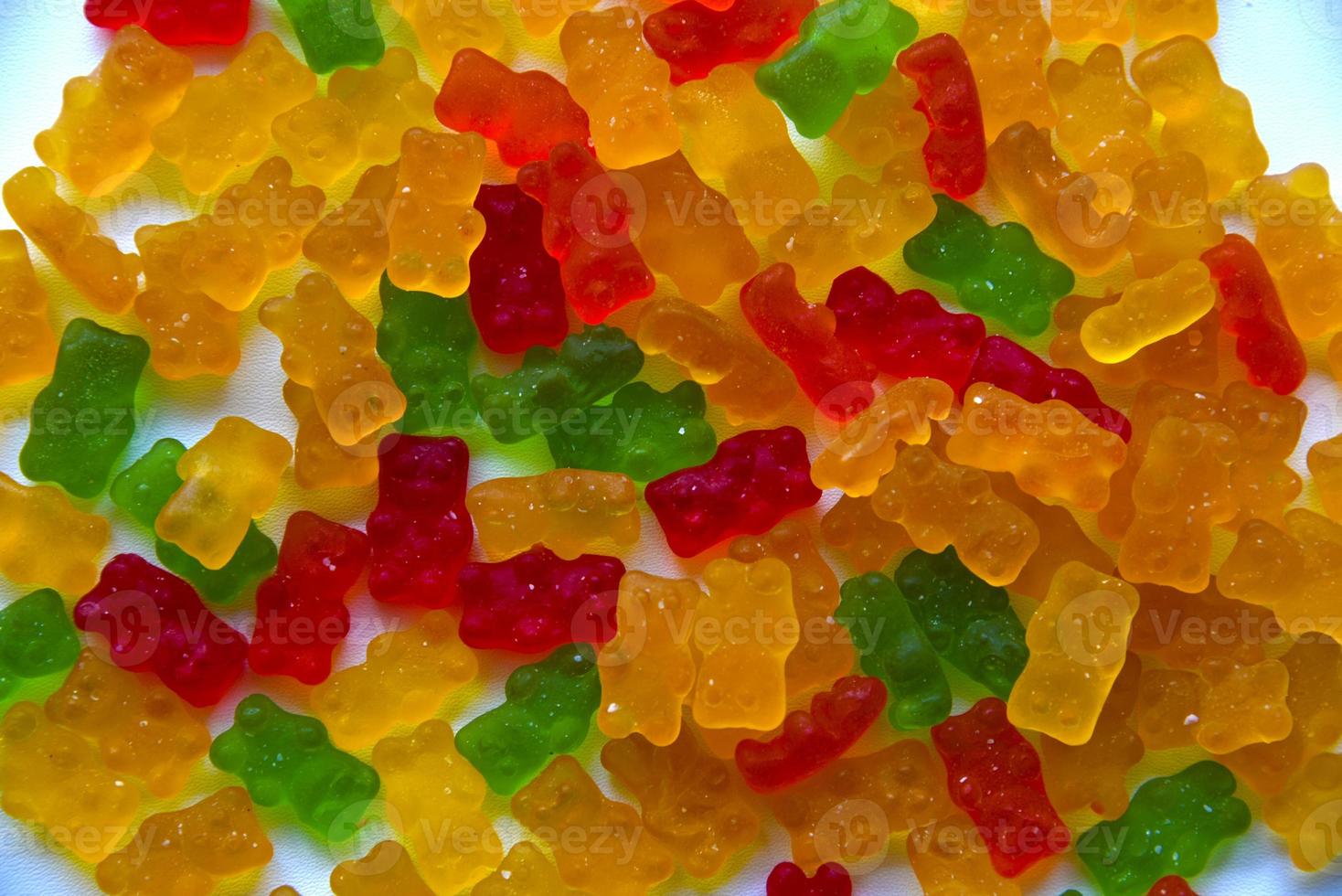 Marmalade bears on a white background photo