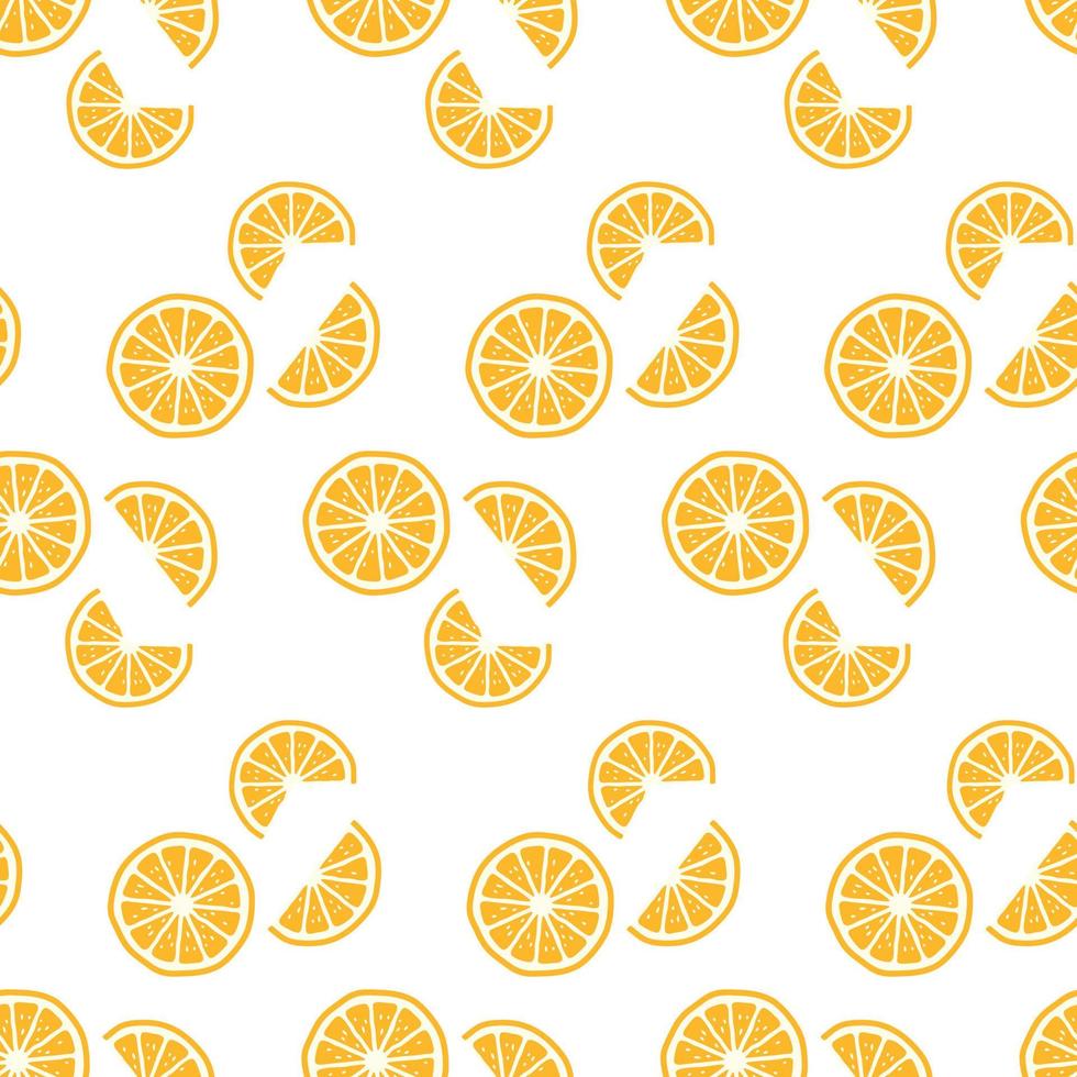 Orange Fruit Seamless Pattern Texture vector