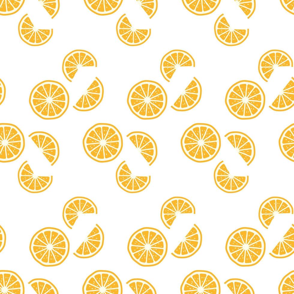 Orange Fruit Seamless Pattern Texture vector